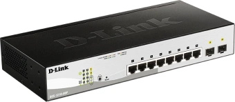 Коммутатор D-Link DGS-1210-08P DGS-1210-08P/G3A (L2) 8x1Гбит/с 2SFP 8PoE 65W настраиваемый - купить недорого с доставкой в интернет-магазине
