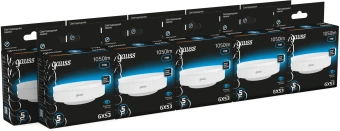 Лампа светодиодная Gauss 108008311 11Вт цок.:GX53 таблетка 220B св.свеч.бел.хол. (упак.:10шт) - купить недорого с доставкой в интернет-магазине