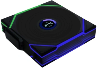 Вентилятор для корпуса Lian-Li Uni Fan TL Wireless LCD 120 LCD ARGB 120х124x28 черный 4-pin 27дБ (G99.12TLLCD1W1B.R0) Ret - купить недорого с доставкой в интернет-магазине