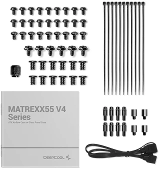 Корпус Deepcool Matrexx 55 V4 черный без БП E-ATX 2xUSB2.0 1xUSB3.0 audio bott PSU - купить недорого с доставкой в интернет-магазине