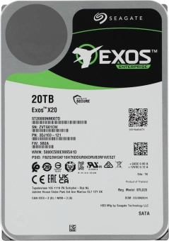Жесткий диск Seagate SATA-III 20TB ST20000NM007D Server Exos X20 4KN (7200rpm) 256Mb 3.5" - купить недорого с доставкой в интернет-магазине