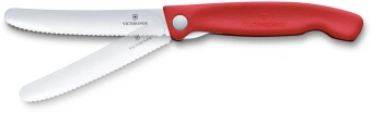 Нож кухонный Victorinox Swiss Classic 6.7831.FC1 стальной столовый лезв.110мм серрейт. заточка красный карт.коробка - купить недорого с доставкой в интернет-магазине