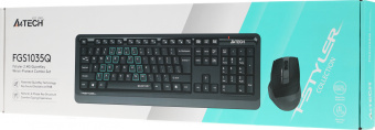 Клавиатура + мышь A4Tech Fstyler FGS1035Q клав:черный/серый мышь:черный/серый USB беспроводная Multimedia (FGS1035Q GREY) - купить недорого с доставкой в интернет-магазине