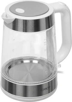 Чайник электрический Candy CK-301 1.8л. 2200Вт белый корпус: стекло/пластик - купить недорого с доставкой в интернет-магазине