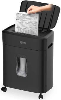 Шредер Cactus CS-SH-D4 черный с автоподачей (секр.P-5) фрагменты 60лист. 15лтр. скрепки скобы пл.карты - купить недорого с доставкой в интернет-магазине