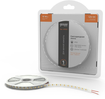 Лента светодиод. Gauss Basic 5м (BT051) - купить недорого с доставкой в интернет-магазине