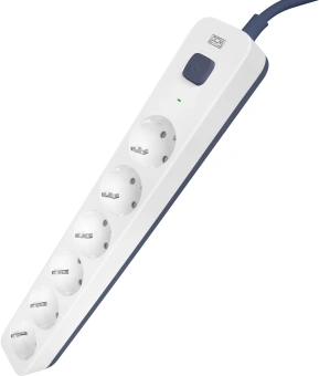 Сетевой фильтр Powercom SP-06W 1.8М 1.8м (6 розеток) белый/серый (коробка) - купить недорого с доставкой в интернет-магазине