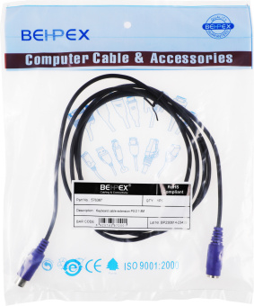 Кабель-удлинитель PS/2 (m) PS/2 (f) 1.8м - цена, купить или заказать с доставкой в интернет-магазине Кабель-удлинитель PS/2 (m) PS/2 (f) 1.8м - купить недорого с доставкой в интернет-магазине