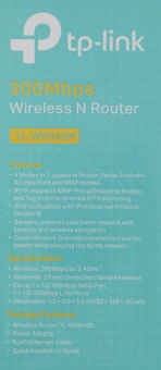 Роутер беспроводной TP-Link TL-WR840N N300 10/100BASE-TX белый - купить недорого с доставкой в интернет-магазине