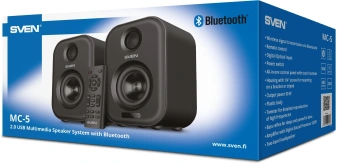 Колонки Sven АС MC-5 2.0 серый 50Вт BT - купить недорого с доставкой в интернет-магазине