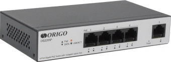 Коммутатор Origo OS2205P/60W OS2205P/60W/A1A (L2) 5x1Гбит/с 4PoE 60W неуправляемый - купить недорого с доставкой в интернет-магазине