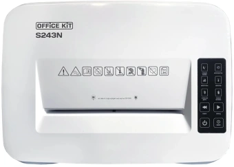 Шредер Office Kit S243N 3,9х38 белый (секр.P-4) фрагменты 35лист. 35лтр. скрепки скобы пл.карты CD - купить недорого с доставкой в интернет-магазине