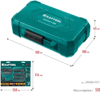 Набор бит Kraftool 26066-H51 универсал. (51пред.) для шуруповертов - купить недорого с доставкой в интернет-магазине