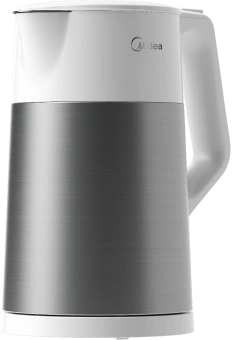 Чайник электрический Midea МК-8010 1.7л. 1800Вт белый/нержавеющая сталь корпус: нерж.сталь/пластик - купить недорого с доставкой в интернет-магазине