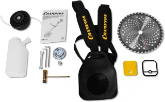 Триммер бензиновый Champion T444S-2 1600Вт 2.2л.с. неразбор.штан. реж.эл.:леска/нож - купить недорого с доставкой в интернет-магазине