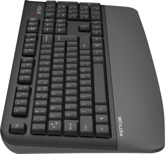 Клавиатура A4Tech FGK20 серый USB беспроводная Multimedia (подставка для запястий) - купить недорого с доставкой в интернет-магазине
