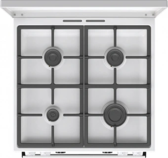 Плита Комбинированная Gorenje GKS6C71WF белый (металлическая крышка) реш.чугун - купить недорого с доставкой в интернет-магазине