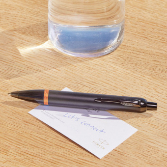 Ручка шариков. Parker IM Vibrant Rings K315 (2172946) Flame Orange PVD M син. черн. подар.кор. - купить недорого с доставкой в интернет-магазине