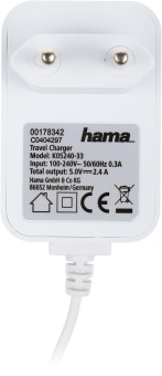 Сетевое зар./устр. Hama H-178342 12W 2.4A для Apple белый (00178342) - купить недорого с доставкой в интернет-магазине