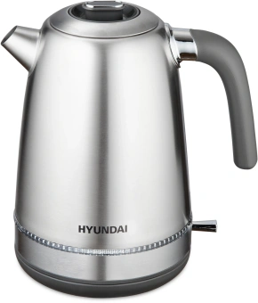 Чайник электрический Hyundai HYK-S5806 1.7л. 2200Вт серебристый матовый/черный корпус: металл - купить недорого с доставкой в интернет-магазине
