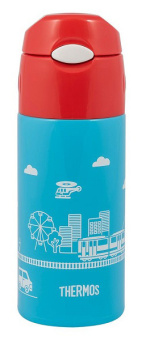 Термос Thermos FHL-401F BL 0.4л. голубой/красный с чехлом (320353) - купить недорого с доставкой в интернет-магазине