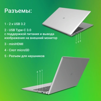 Ноутбук Digma EVE P5851 Pentium Silver N5030 8Gb SSD256Gb Intel UHD Graphics 605 15.6" IPS FHD (1920x1080) Windows 11 Pro silver WiFi BT Cam 5000mAh (DN15N5-8CXW05) - купить недорого с доставкой в интернет-магазине