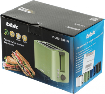 Тостер BBK TR81M 800Вт синий - купить недорого с доставкой в интернет-магазине