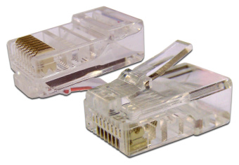 Коннектор Lanmaster (TWT-PL45-8P8C-6) UTP кат.6 RJ45 прозрачный (упак.:100шт) - купить недорого с доставкой в интернет-магазине