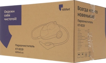 Пароочиститель напольный Kitfort КТ-9219 2000Вт желтый/черный - купить недорого с доставкой в интернет-магазине