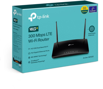Роутер беспроводной TP-Link Archer MR500 AC1200 10/100/1000BASE-TX/4G cat.6 черный - купить недорого с доставкой в интернет-магазине