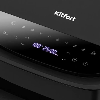 Аэрогриль Kitfort КТ-2289 4л 2200Вт черный/серебристый - купить недорого с доставкой в интернет-магазине