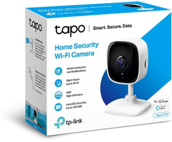 Камера видеонаблюдения IP TP-Link Tapo C110 3.3-3.3мм цв. корп.:белый - купить недорого с доставкой в интернет-магазине