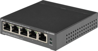 Коммутатор TP-Link TL-SG105MPE (L2) 5x1Гбит/с 4PoE+ 120W неуправляемый - купить недорого с доставкой в интернет-магазине
