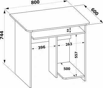 Стол для компьютера Сокол КСТ- 21.1 столешница ЛДСП венге дуб беленый каркас венге (КСТ21.1ВБ5) - купить недорого с доставкой в интернет-магазине