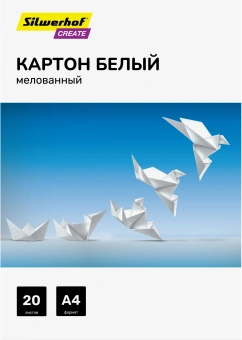 Картон белый Silwerhof мелов. 20л. A4 Create 240г/м2 обл.мел.картон ПЭТ 200x280мм - купить недорого с доставкой в интернет-магазине