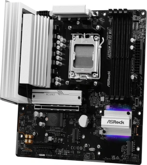 Материнская плата Asrock A620AM Pro RS WiFi Socket AM5 AMD A620A 4xDDR5 mATX AC`97 8ch(7.1) 2.5Gg RAID+HDMI+DP - купить недорого с доставкой в интернет-магазине
