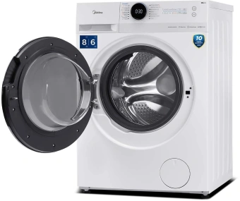 Стиральная машина Midea MF200D80WBS/W-RU класс: A загр.фронтальная макс.:8кг (с сушкой) белый инвертор - купить недорого с доставкой в интернет-магазине