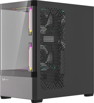 Корпус Formula Crystal U1M Cosmic черный без БП mATX 1xUSB3.0 audio bott PSU - купить недорого с доставкой в интернет-магазине