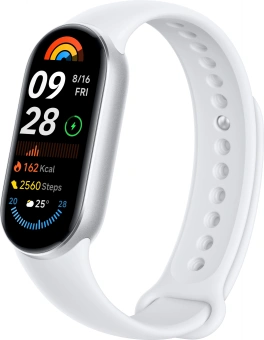 Фитнес-трекер Xiaomi Smart Band 9 AMOLED корп.:серебристый рем.:серебристый (BHR8340GL ) - купить недорого с доставкой в интернет-магазине