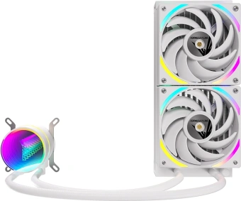 Система водяного охлаждения Formula Oasis L240 ARGB Soc-AM5/AM4/1200/2066/1700/1851 белый 4-pin 27.2dB Al+Cu 310W Ret (OASIS L240 ARGB WH) - купить недорого с доставкой в интернет-магазине