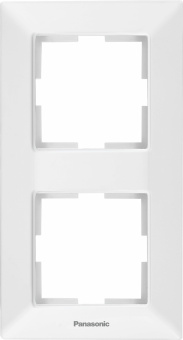 Рамка Panasonic Arkedia Slim WNTF08122WH-RU 2x вертикальный монтаж пластик белый (упак.:1шт) - купить недорого с доставкой в интернет-магазине
