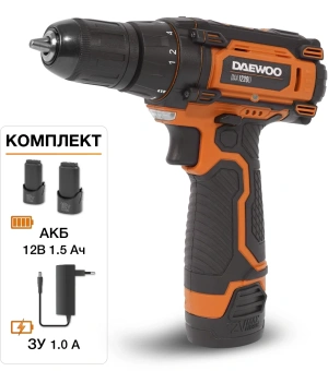 Дрель-шуруповерт Daewoo DAA 1220Li аккум. патрон:быстрозажимной (кейс в комплекте) - купить недорого с доставкой в интернет-магазине