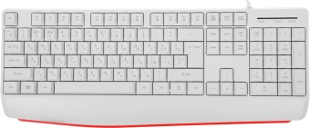 Клавиатура Defender HB-546 белый USB (подставка для запястий) (45547) кабель 1.8м - купить недорого с доставкой в интернет-магазине