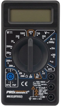 Мультиметр PROconnect M832 DT832 цифровой черный (13-3012) - купить недорого с доставкой в интернет-магазине