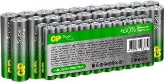 Батарея GP Super Alkaline 15A/24AA21-2CRSWC40 AA/AAA (40шт) коробка - купить недорого с доставкой в интернет-магазине