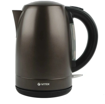 Чайник электрический Vitek VT-7032 1.8л. 1850Вт прозрачный/черный корпус: стекло - купить недорого с доставкой в интернет-магазине