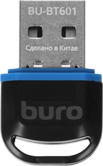Адаптер USB Buro BU-BT601 BT6.0+EDR+BLE class 2 20м черный - купить недорого с доставкой в интернет-магазине
