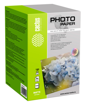 Фотобумага Cactus CS-MA6180500 A6/180г/м2/500л./белый матовое для струйной печати - купить недорого с доставкой в интернет-магазине