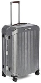 Чемодан Piquadro PQ LM (BV4427PQLM/NCU) 46x68x26.5см 69л. 4.68кг. поликарбонат/натур.кожа темно-серый - купить недорого с доставкой в интернет-магазине