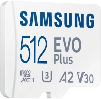 Флеш карта microSDXC 512GB Samsung MB-MC512SA/EU EVO Plus + adapter - купить недорого с доставкой в интернет-магазине